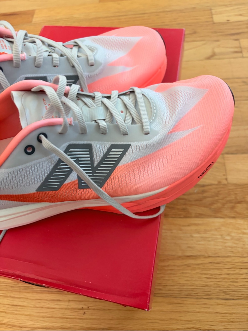 TC Women's Coral and Gray Athletic Running Shoes